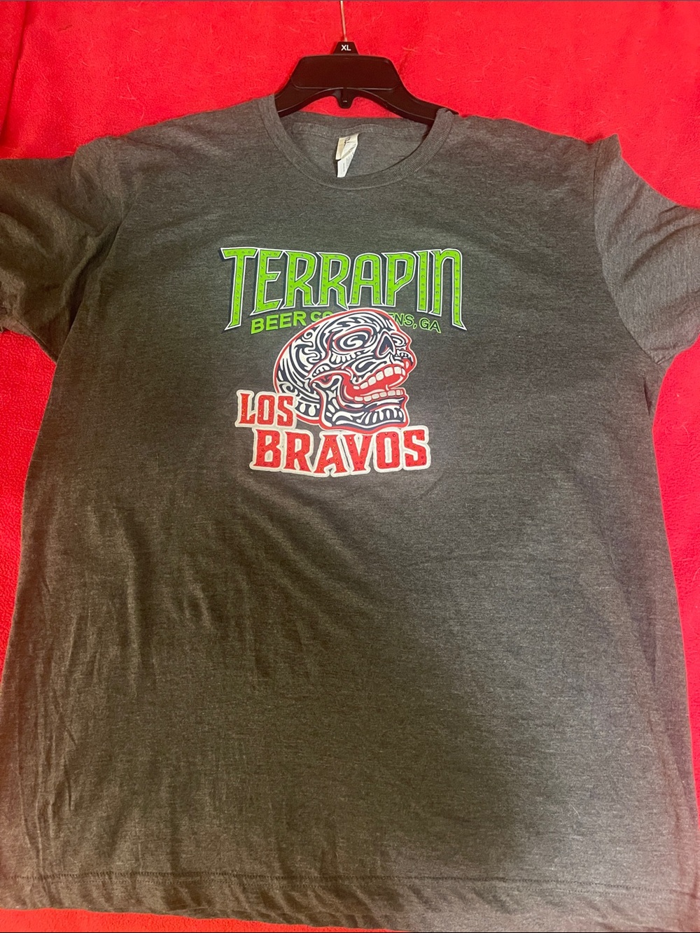 Tultex Gray Terrapin Los Bravos Rhinestone Graphic Tee Size M